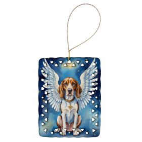 American English Coonhound My Angel Porcelain Ornament Christmas Tree Hanging Decorations for Home Christmas Holiday, Rectangle, Gift, Multicolor