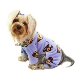 Silly Monkey Fleece Turtleneck Pajamas - Lavender - L