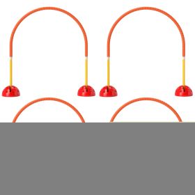 4 Piece Dog Agility Equipment W 4 Adjustable Width Doors, Carry Bag, Easy Assemble & Portable, Orange (Color: Orange)