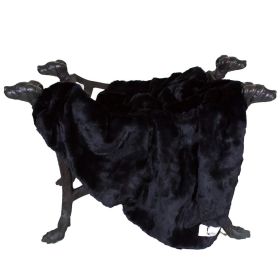 Bella Dog Blanket (Color: Black, size: LG)